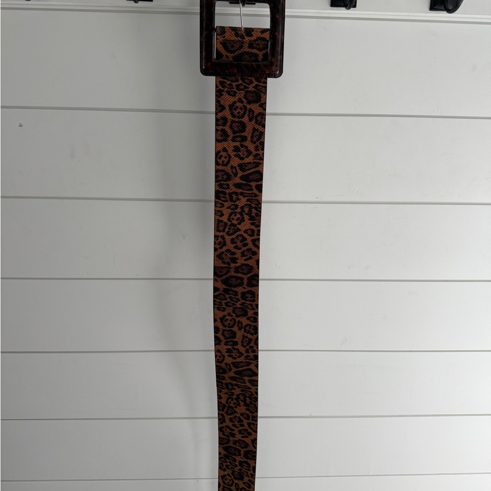 Waist Snatching Wide Leopard Print Belt - Picture 2 of 7